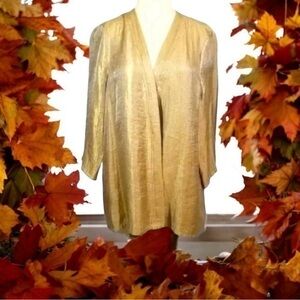 Peace of Cloth Shimmer Celeste Gold Jacket NWT